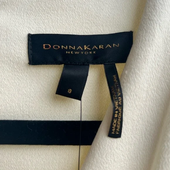 🆕 Donna Karan New York Ivory Sheath Dress Midi Work Wedding S2 S6 S8 S10 Office - Picture 14 of 16